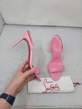 Christian Louboutin O Marylin Leather Pink Strappy Heel Sandal